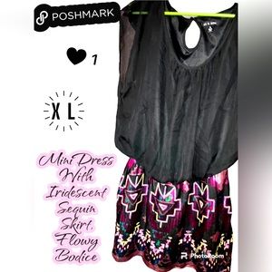 Sequin Mini Dress w. Stunning Iridescent Sequin Shimmers (by ‘As U Wish’)